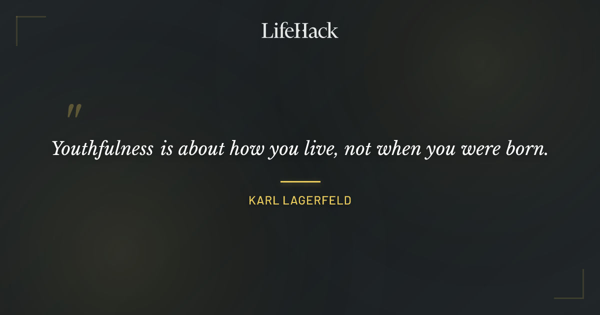 Quote by Karl Lagerfeld