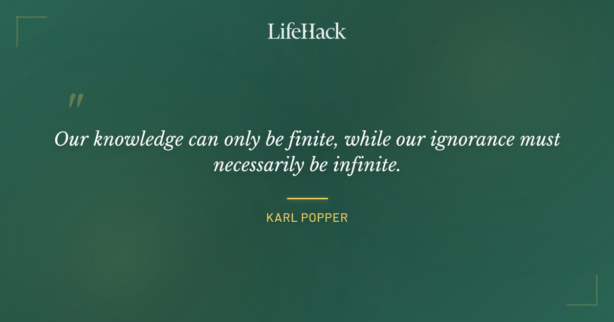 Quote by Karl Popper