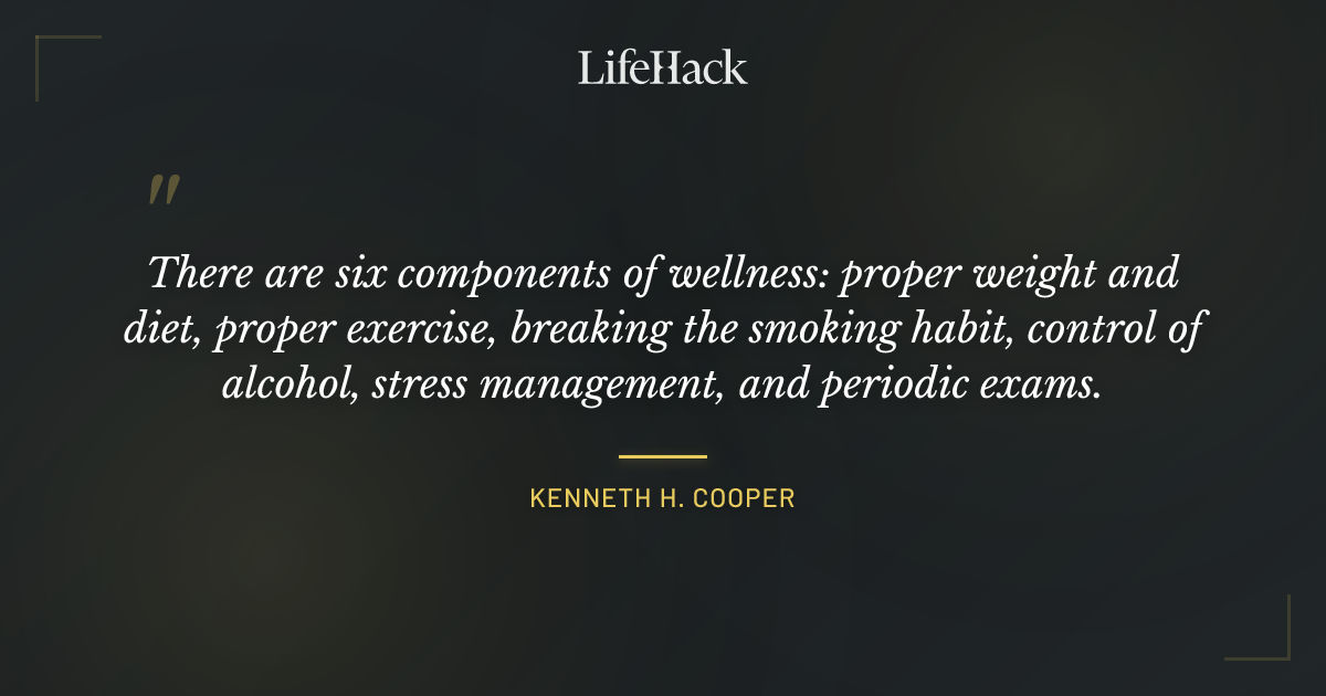 Quote by Kenneth H. Cooper