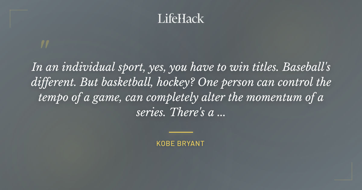 Quote by Kobe Bryant