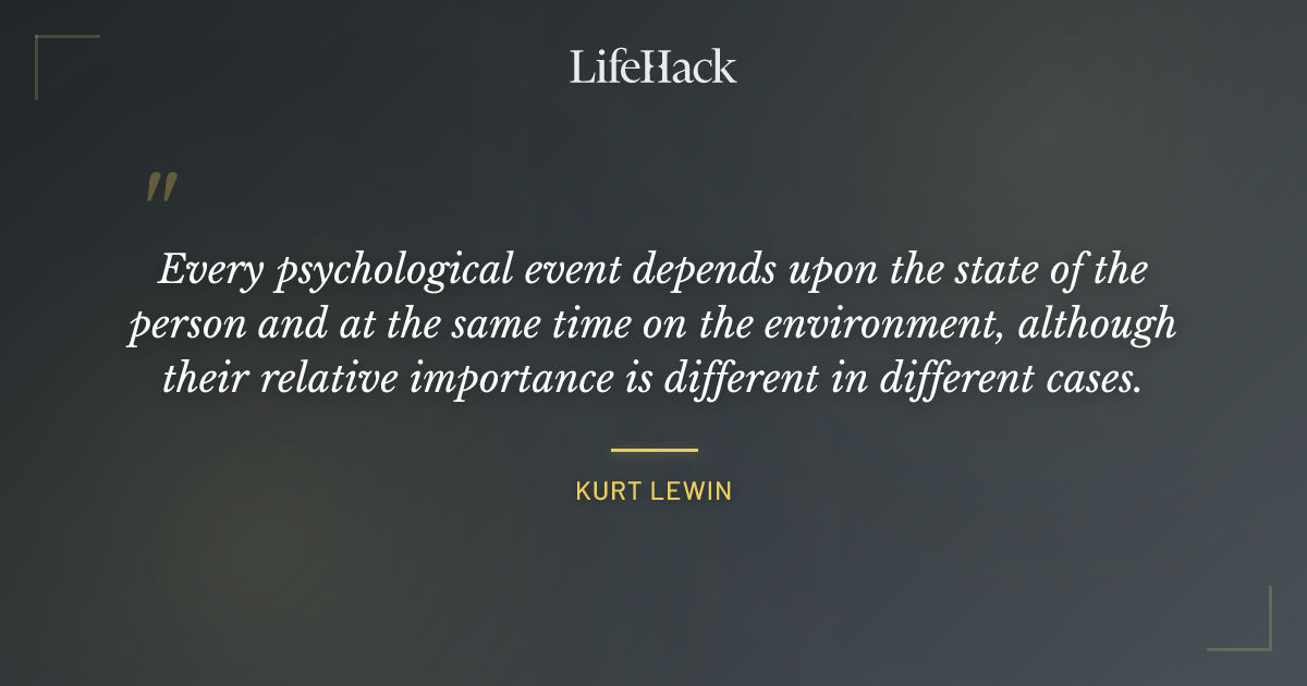 Quote by Kurt Lewin