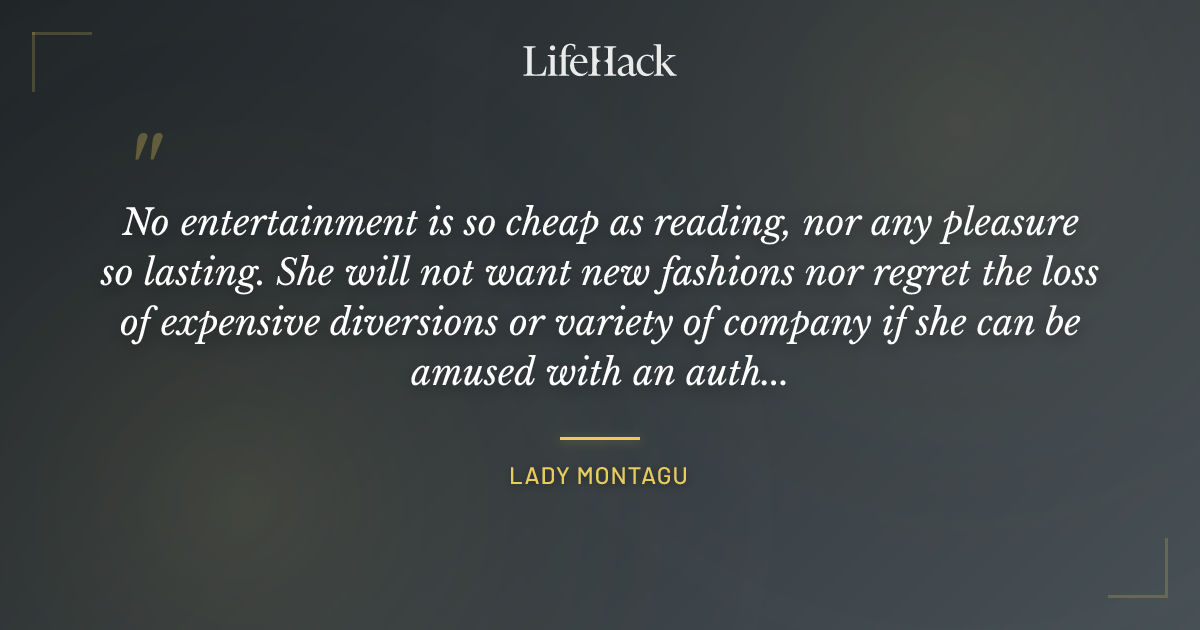 Quote by Lady Montagu