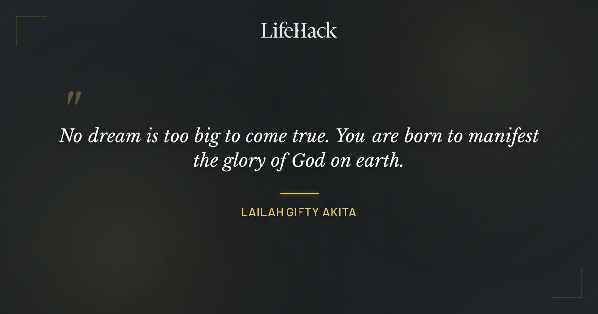 Quote by Lailah Gifty Akita