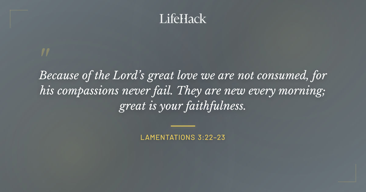 Quote by Lamentations 3:22–23