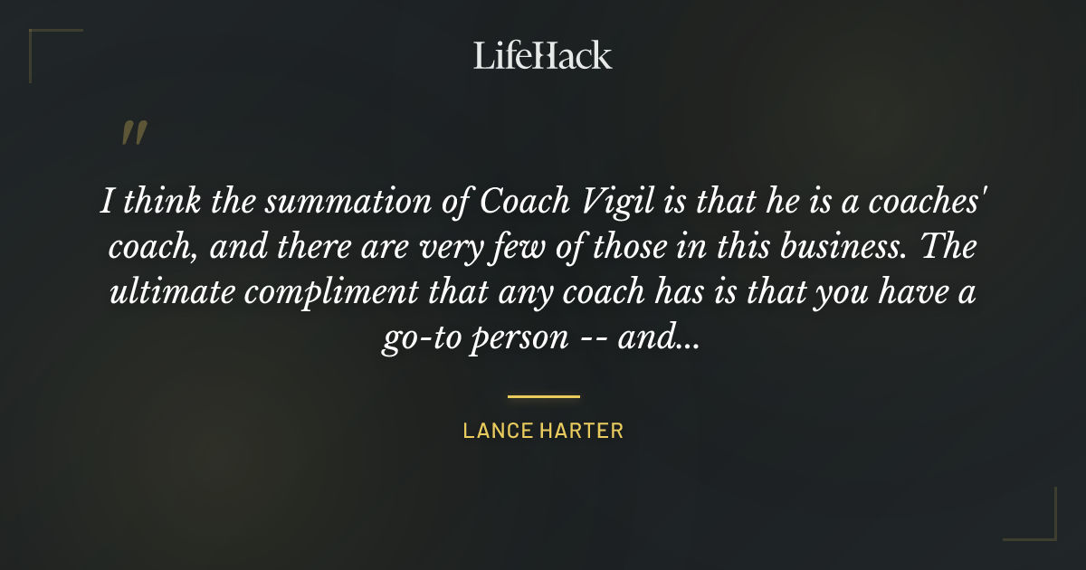 Quote by Lance Harter