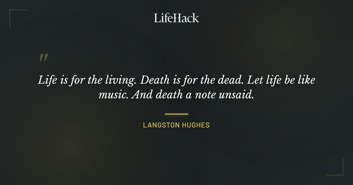 Quote by Langston Hughes