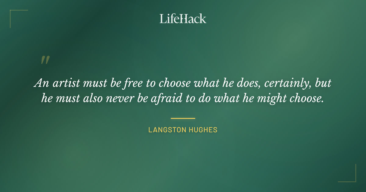 Quote by Langston Hughes