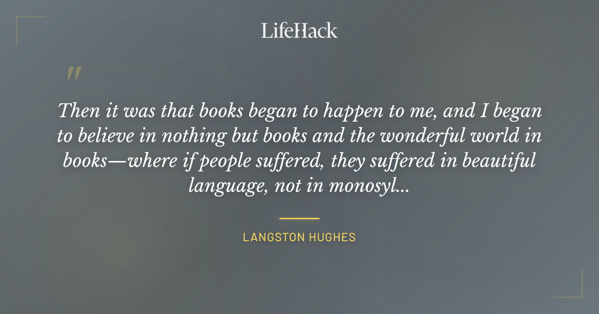 Quote by Langston Hughes
