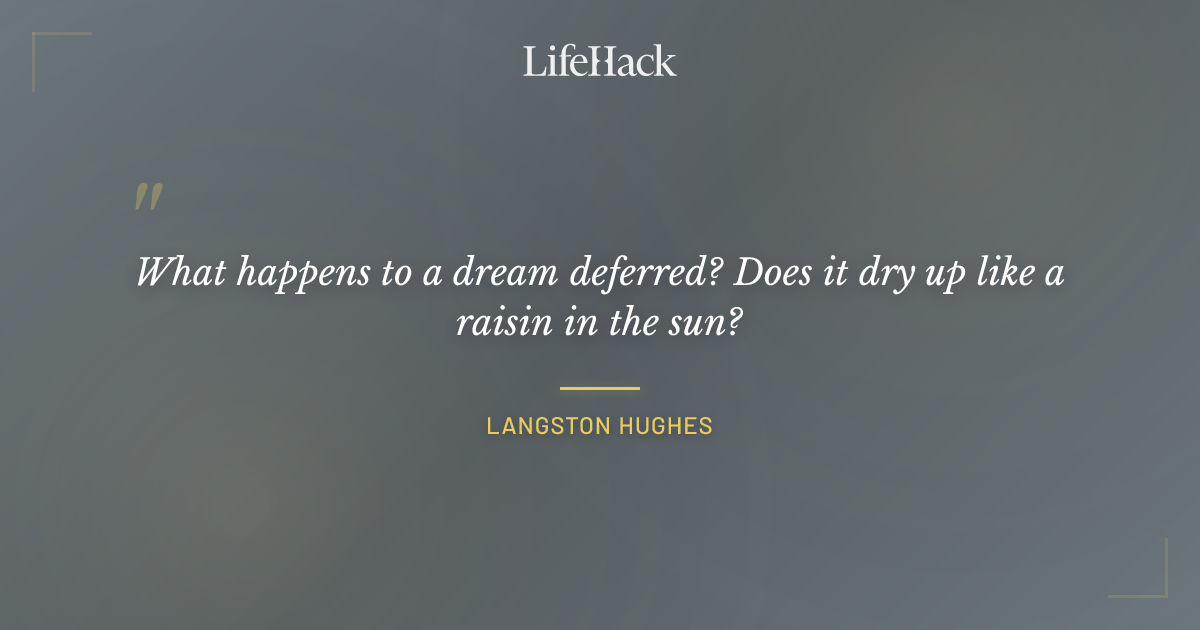 Quote by Langston Hughes