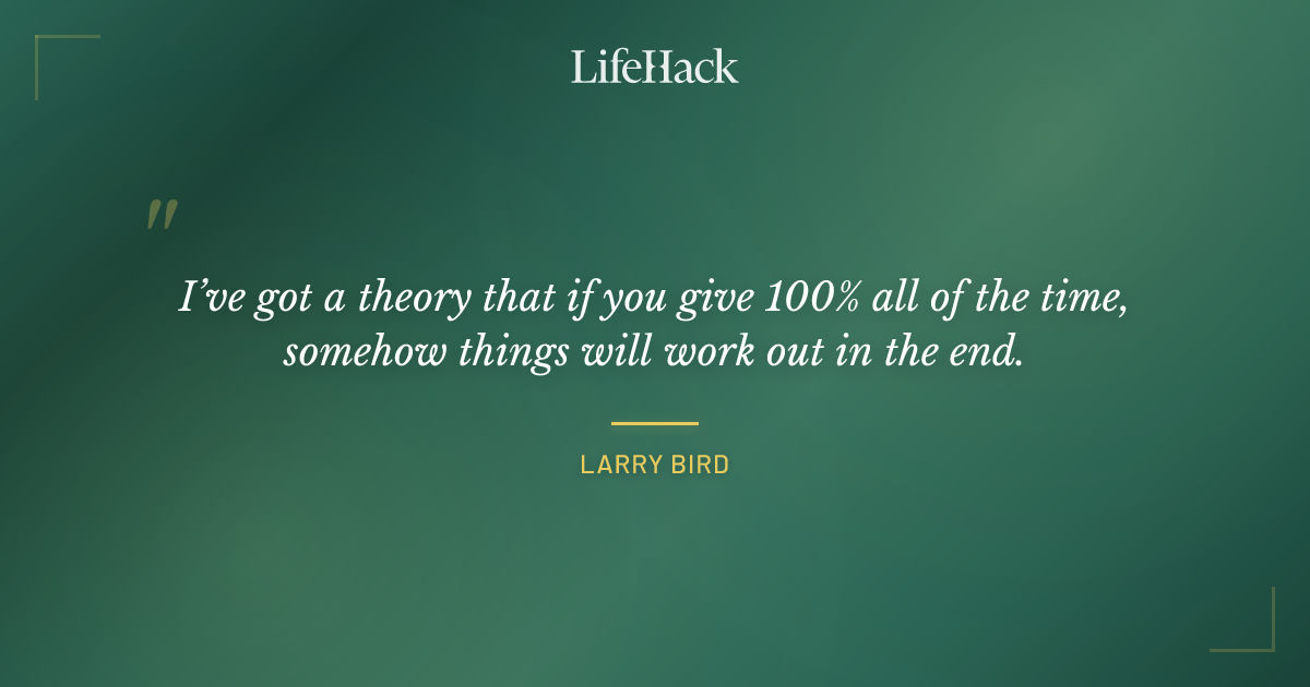 Quote by Larry Bird