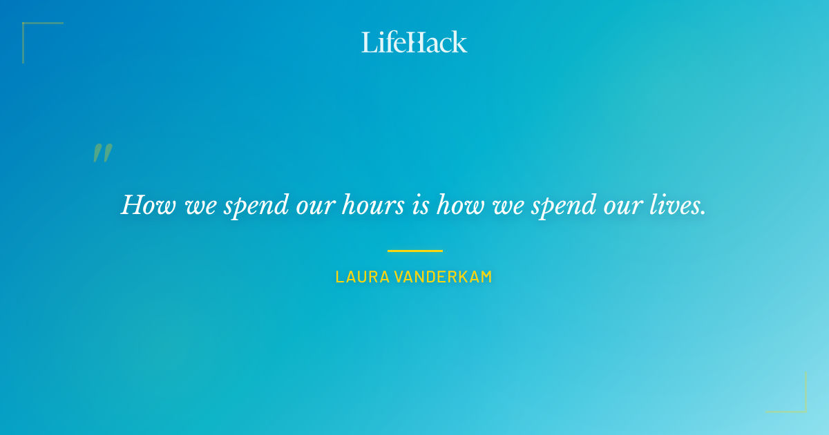 Quote by Laura Vanderkam