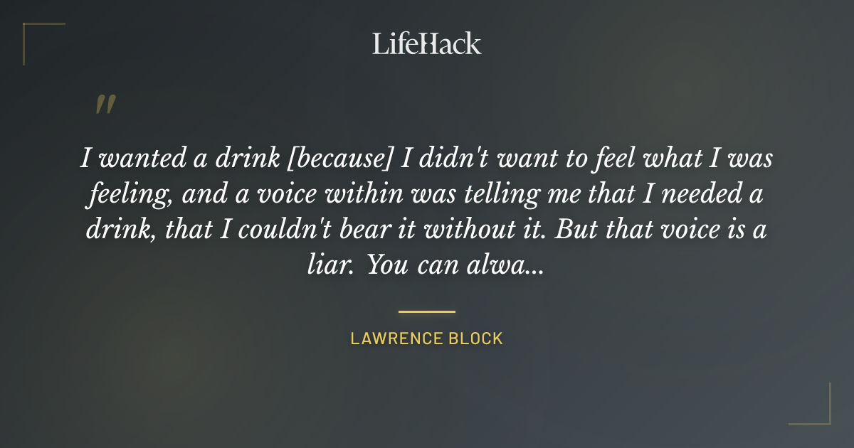 Quote by Lawrence Block