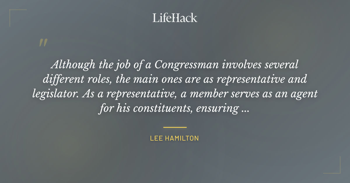 Quote by Lee Hamilton