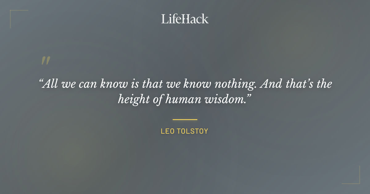Quote by Leo Tolstoy
