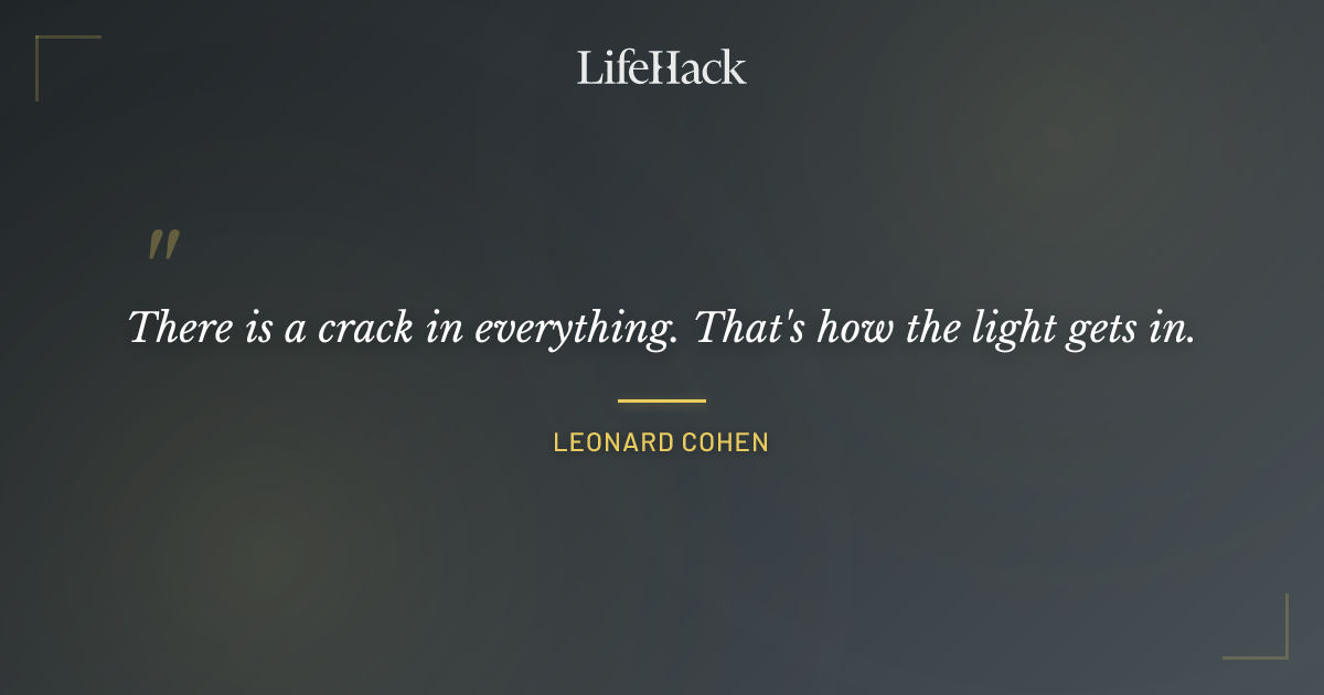 Quote by Leonard Cohen
