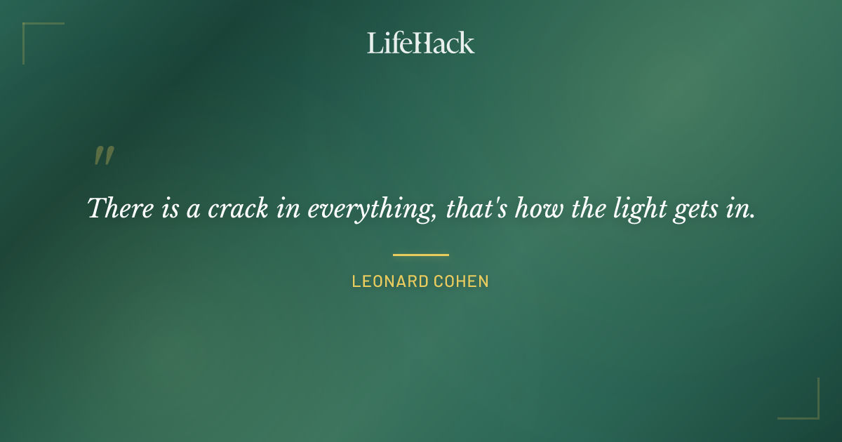 Quote by Leonard Cohen