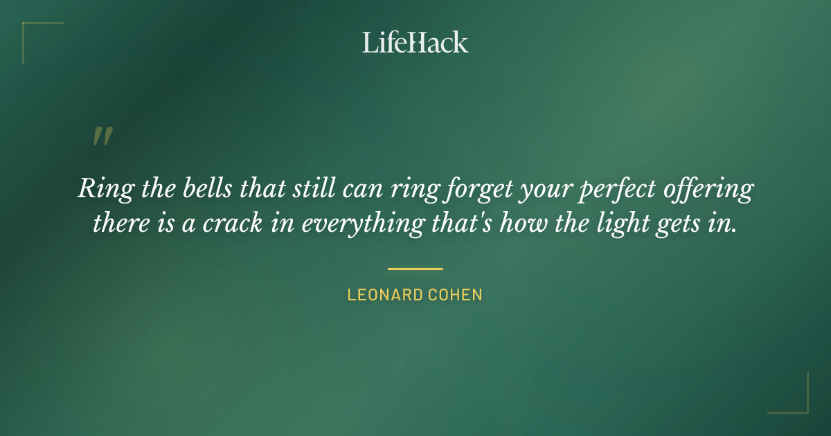 Quote by Leonard Cohen