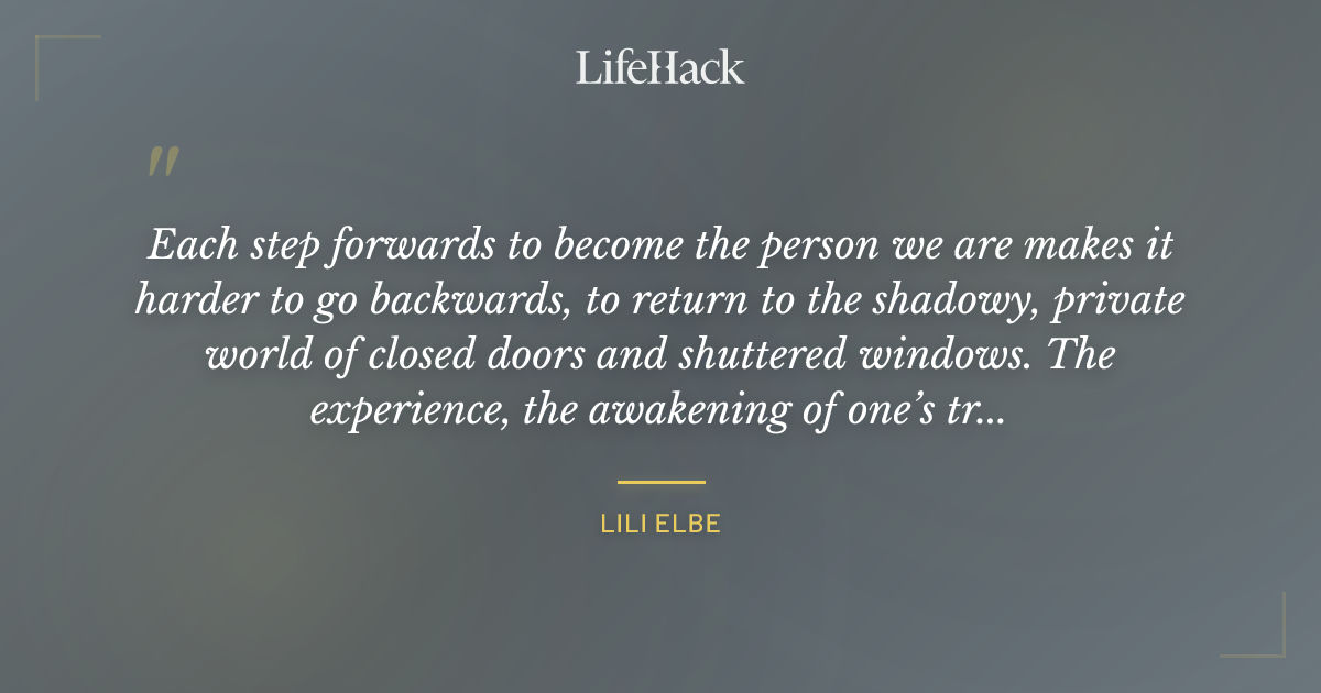 Quote by Lili Elbe