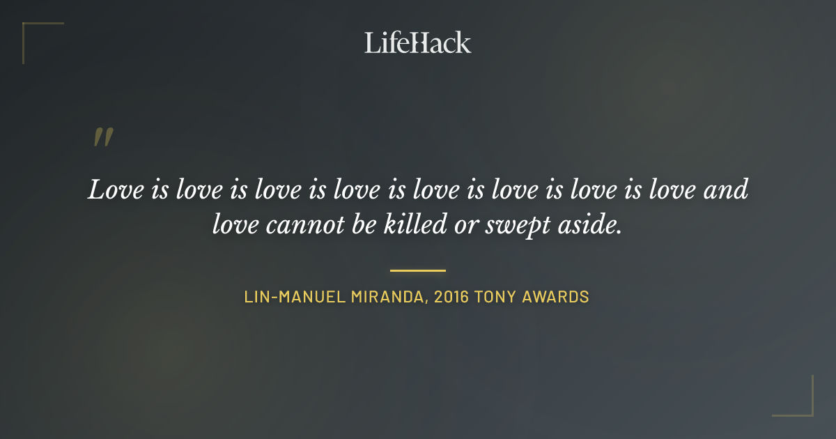 Quote by Lin-Manuel Miranda, 2016 Tony Awards