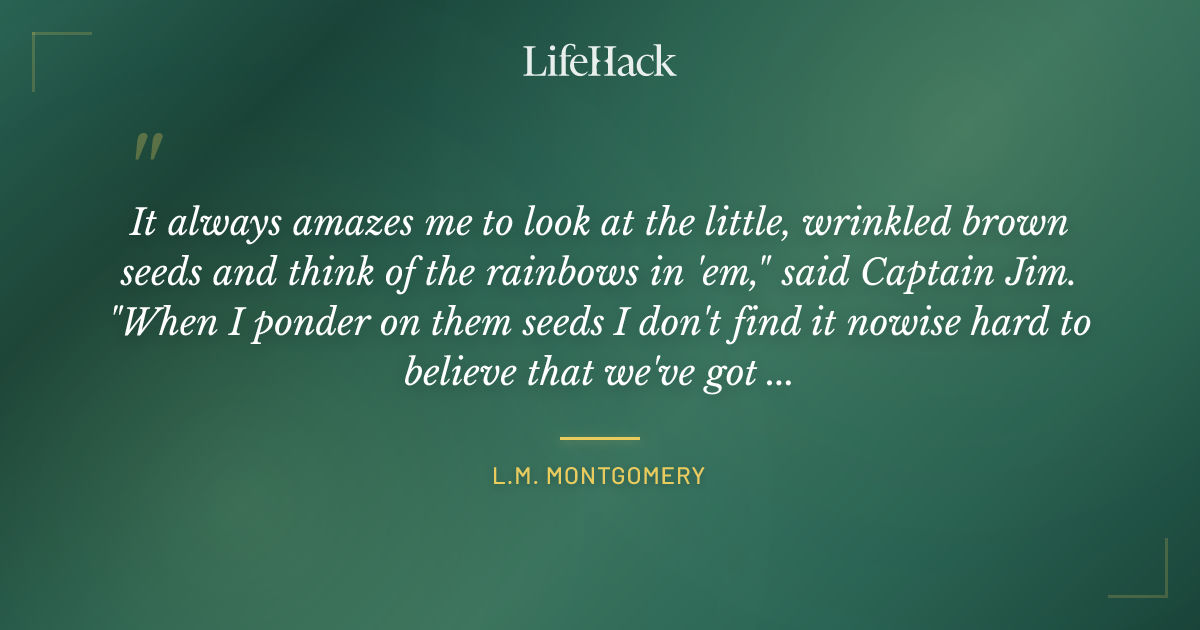 Quote by L.M. Montgomery
