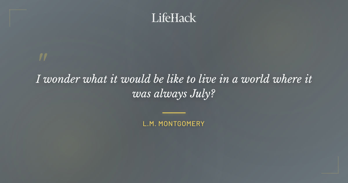 Quote by L.M. Montgomery