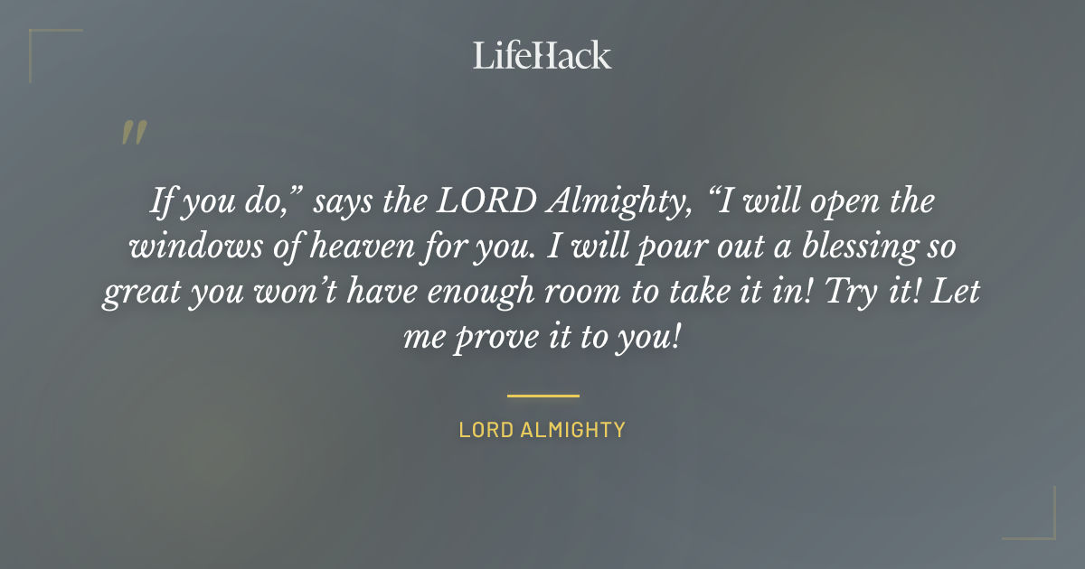 Quote by LORD Almighty