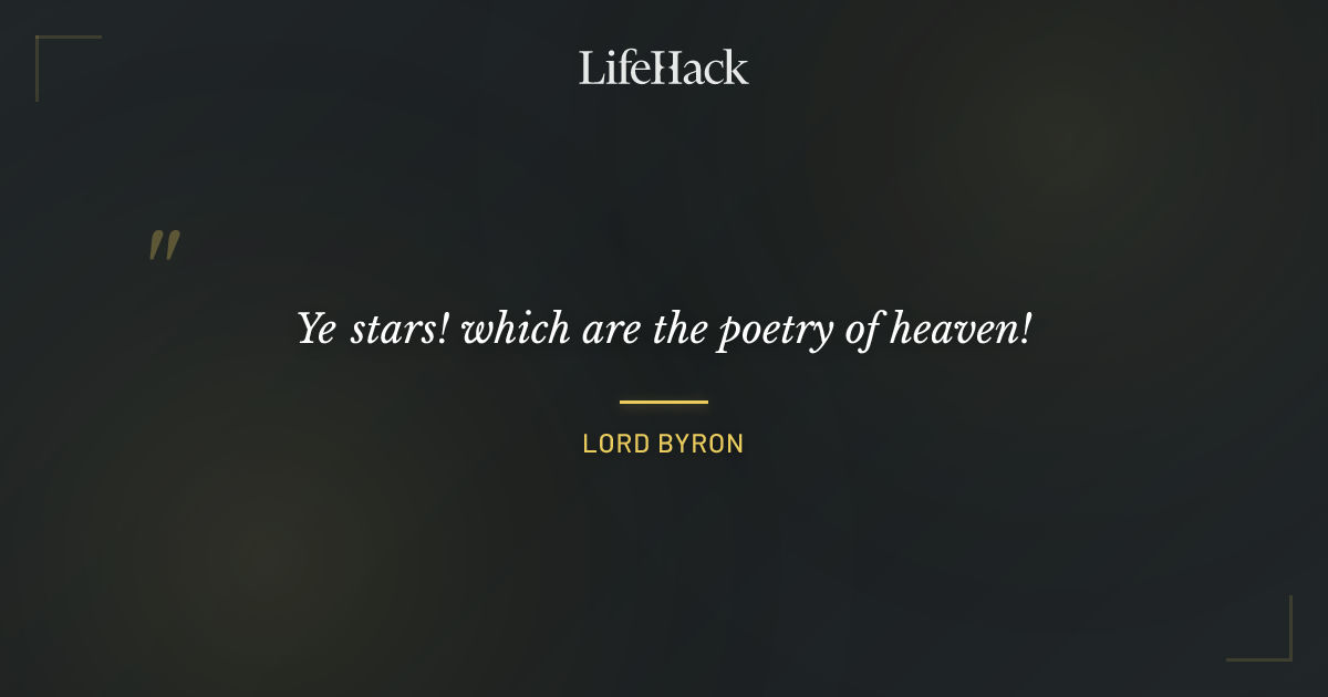 Quote by Lord Byron