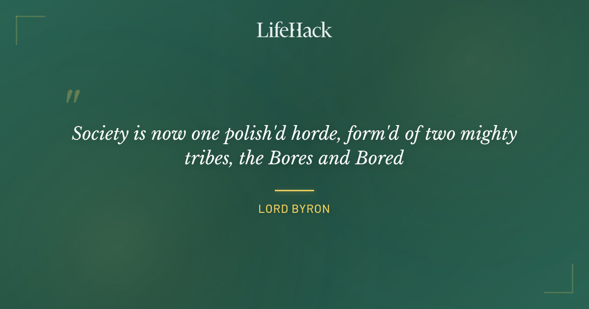 Quote by Lord Byron