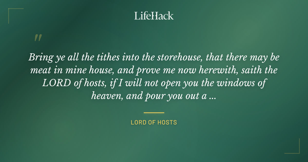 Quote by LORD of hosts