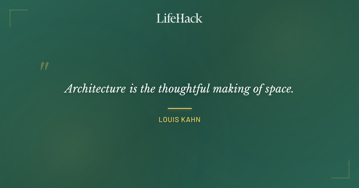 Quote by Louis Kahn
