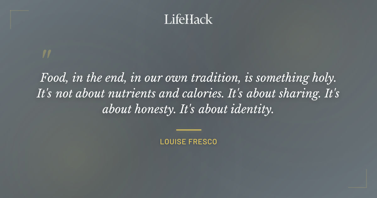 Quote by Louise Fresco