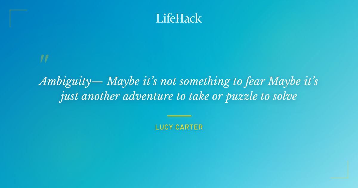 Quote by Lucy Carter