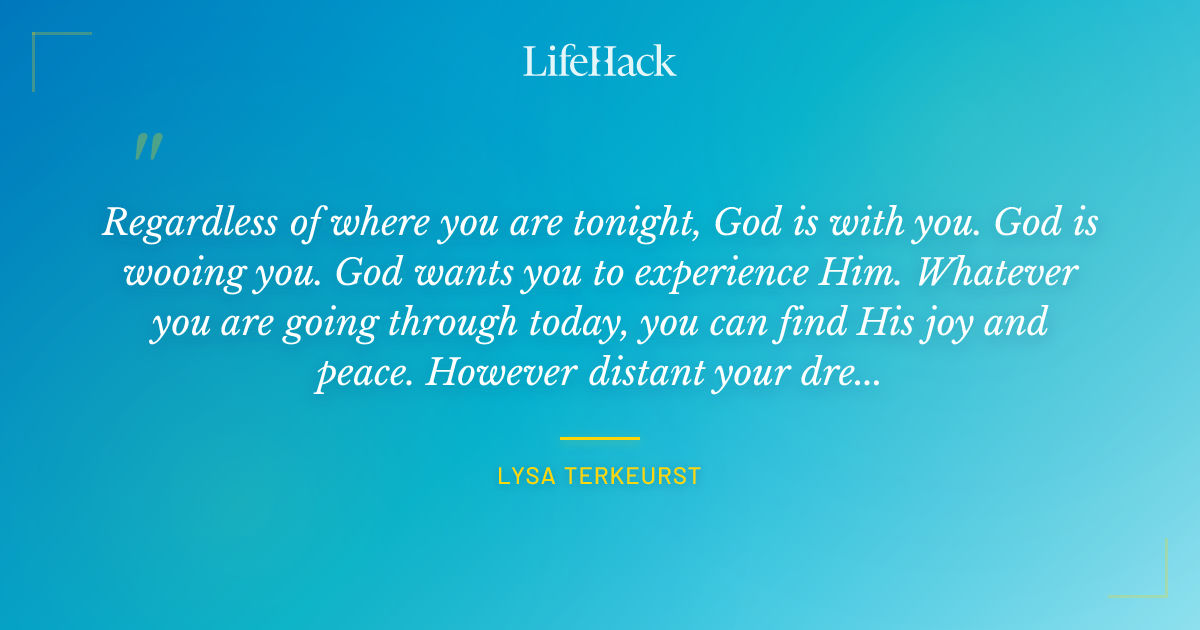 Quote by Lysa TerKeurst