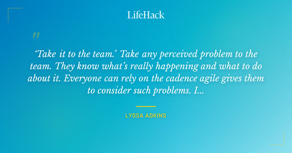 Quote by Lyssa Adkins
