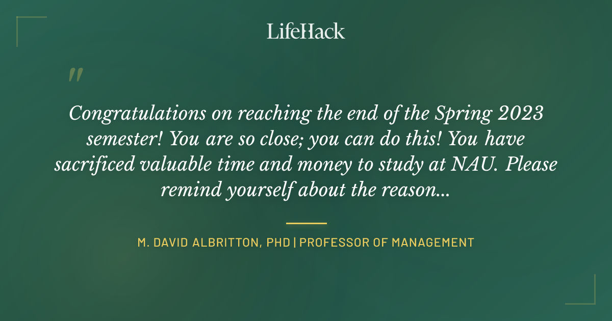 Quote by M. David Albritton, PhD | Professor of Management