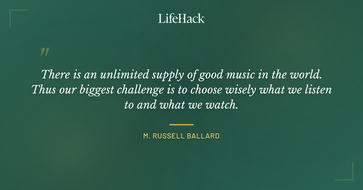 Quote by M. Russell Ballard