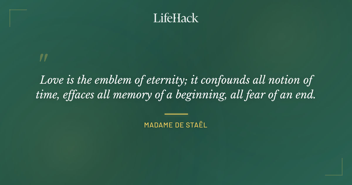 Quote by Madame de Staël