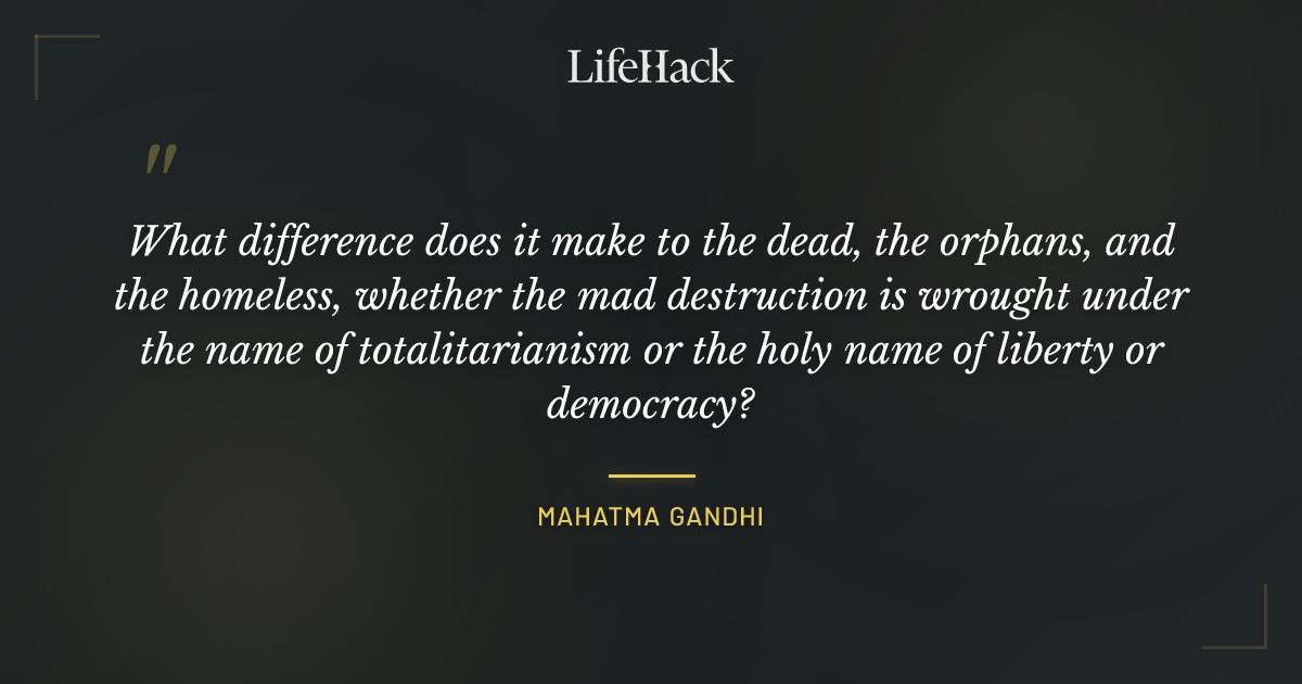 Quote by Mahatma Gandhi