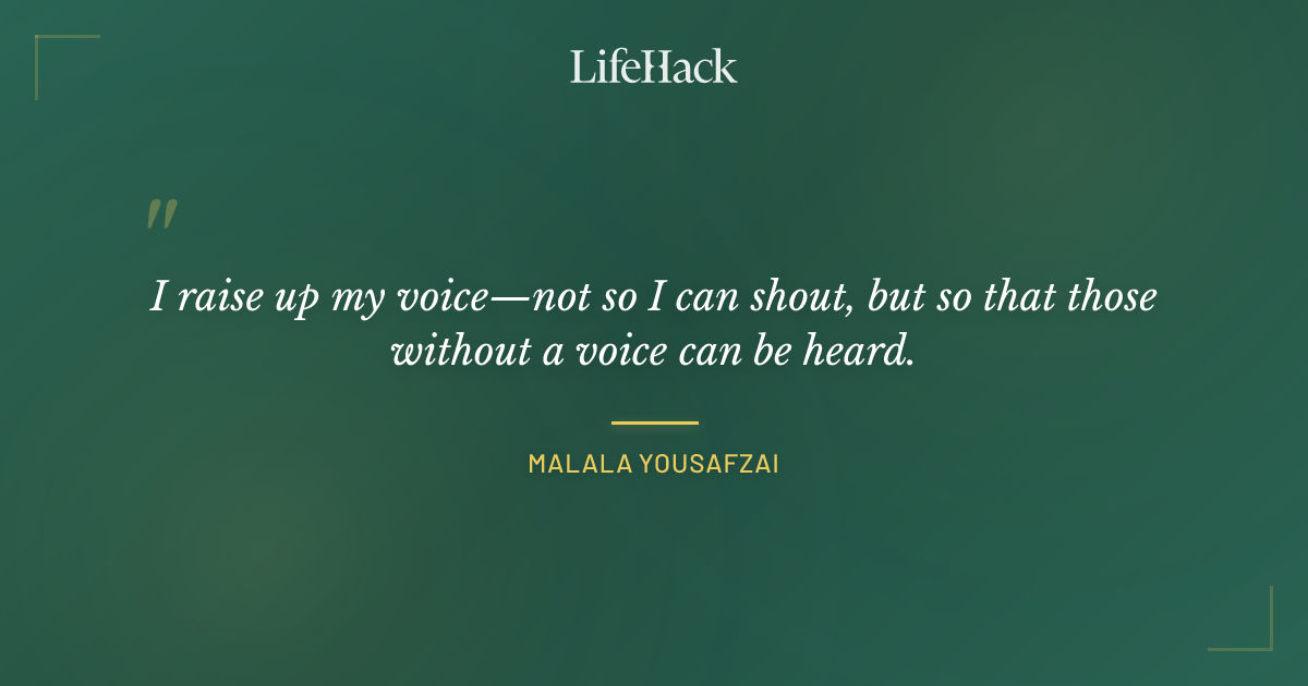 Quote by Malala Yousafzai
