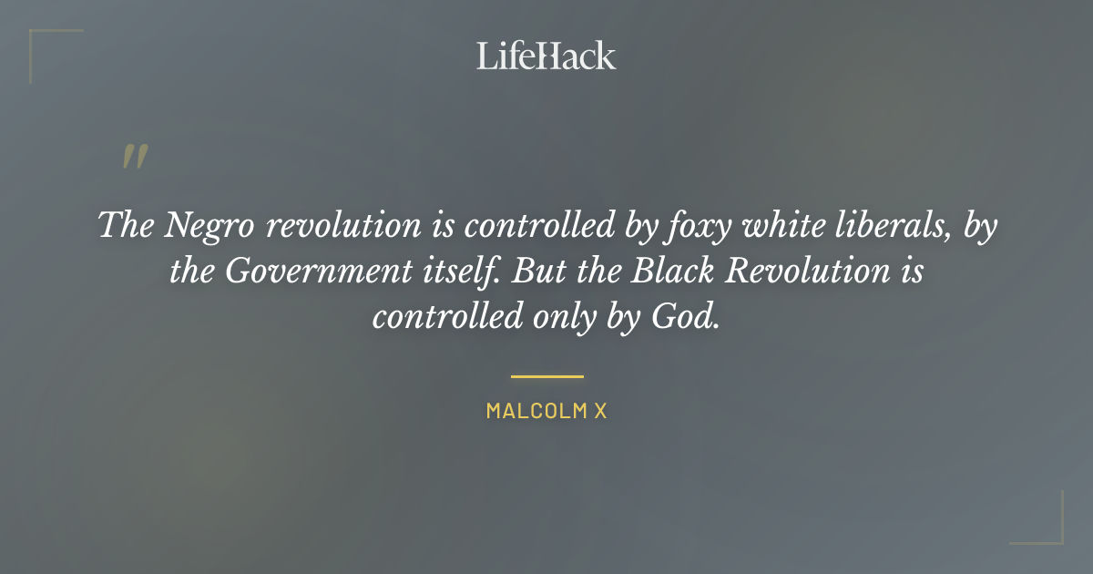 Quote by Malcolm X
