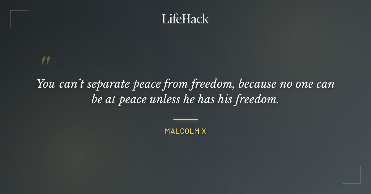 Quote by Malcolm X