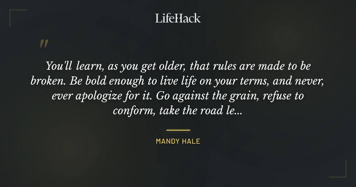 Quote by Mandy Hale