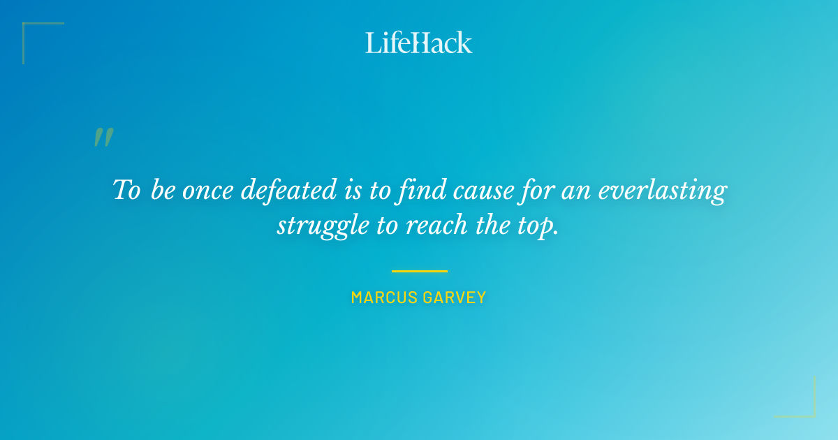 Quote by Marcus Garvey