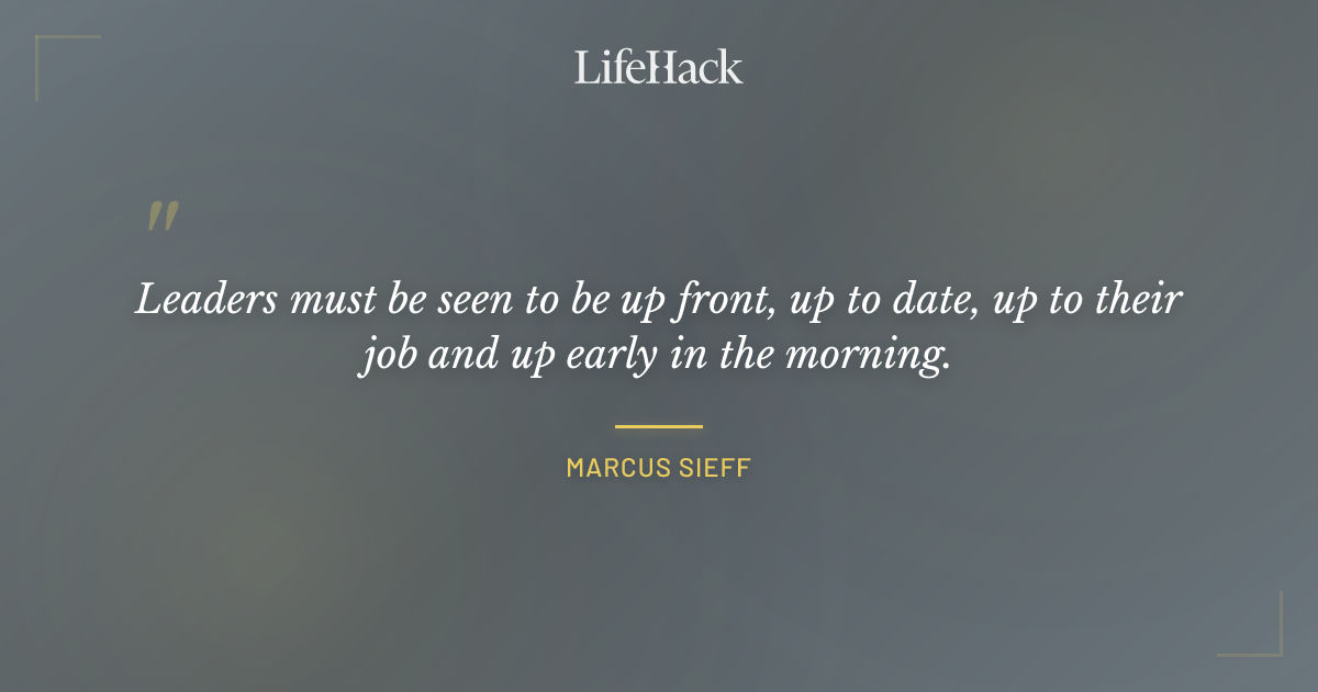 Quote by Marcus Sieff