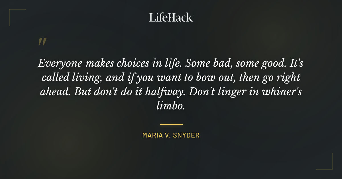 Quote by Maria V. Snyder