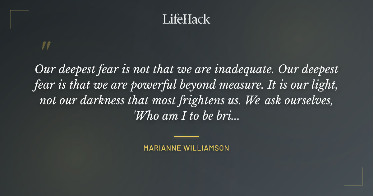 Quote by Marianne Williamson