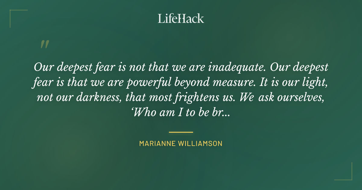Quote by Marianne Williamson