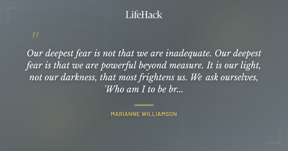 Quote by Marianne Williamson