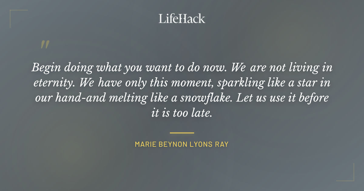 Quote by Marie Beynon Lyons Ray