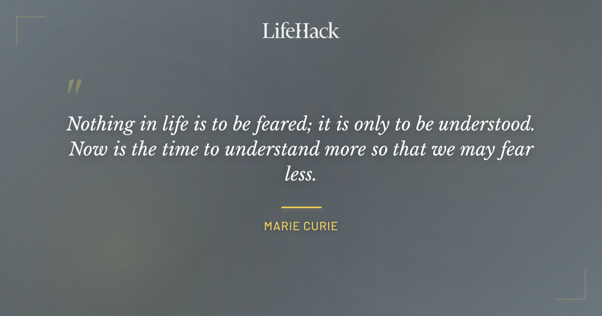 Quote by Marie Curie